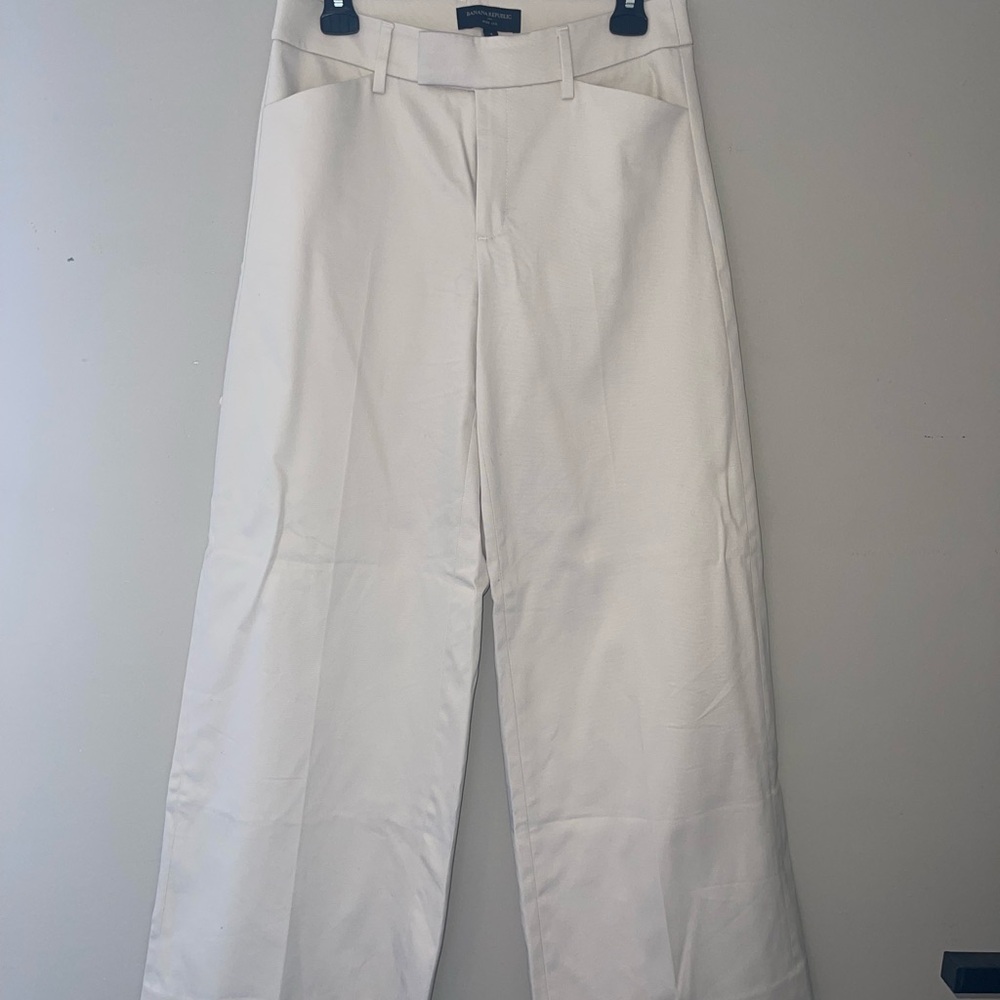 Banana Republic Cream Wide Leg Pants